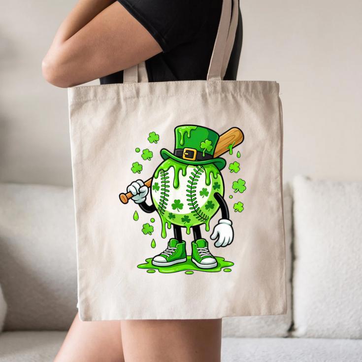 St Patricks Day Shamrock Baseball Drip Icecream Irish Boys Canvas Tote Bag St Patricks Day Shamrock Baseball Drip Icecream Irish Boys Canvas Tote Bag