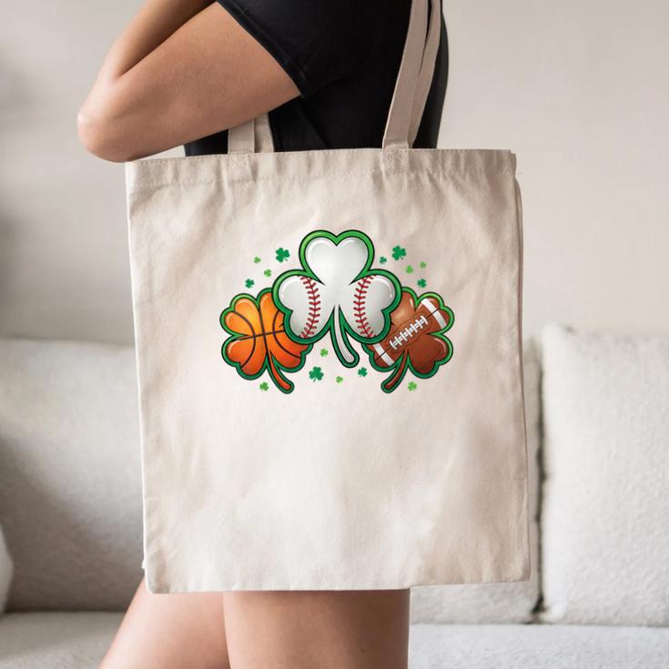 St Patricks Day Shamrock Sports Baseball Basketball Football Canvas Tote Bag St Patricks Day Shamrock Sports Baseball Basketball Football Canvas Tote Bag