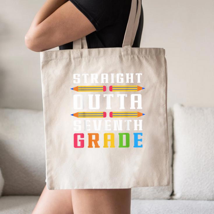 Straight Outta Seventh Grade Graduation Fun Back To School Canvas Tote Bag