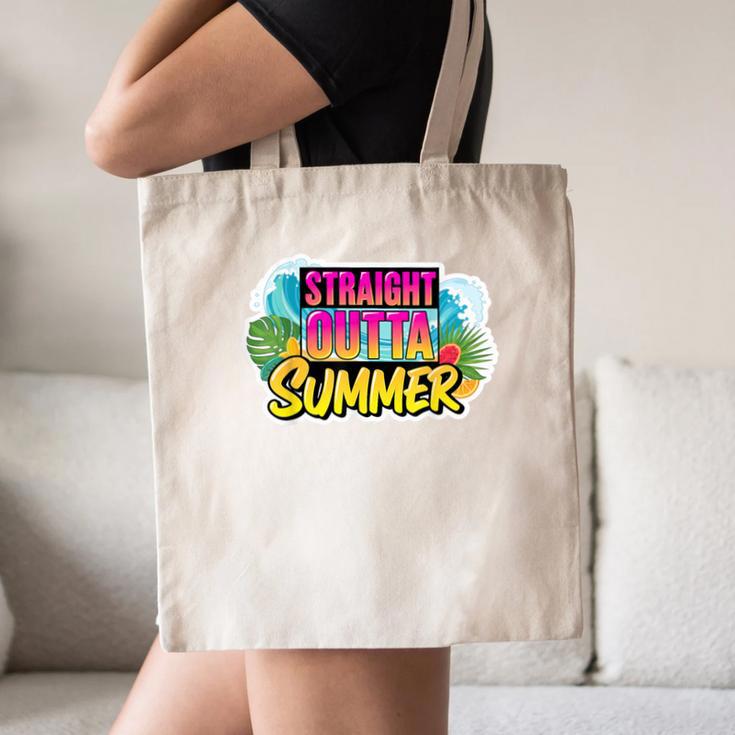 Straight Outta Summer Back To School First Day Fall Autumn Canvas Tote Bag