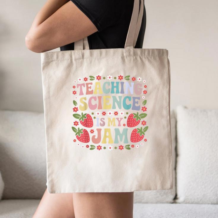 Teaching Science Is My Jam Retro Back To School Strawberry Canvas Tote Bag Teaching Science Is My Jam Retro Back To School Strawberry Canvas Tote Bag