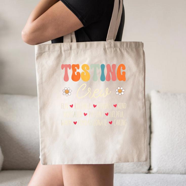 Testing Crew Appreciation Week Back To School Canvas Tote Bag