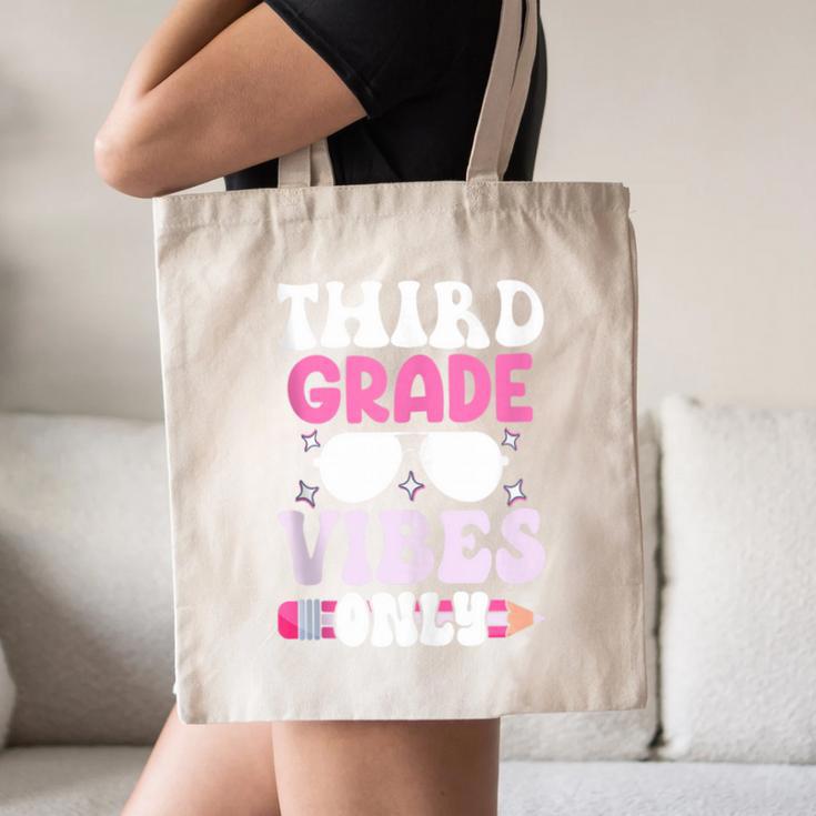 Third Grade 3rd Vibes Only Back To School Student Girl Canvas Tote Bag