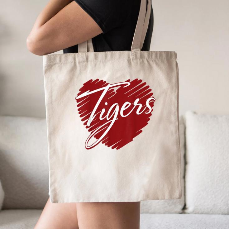 Tigers Heart Back To School Spirit M Canvas Tote Bag