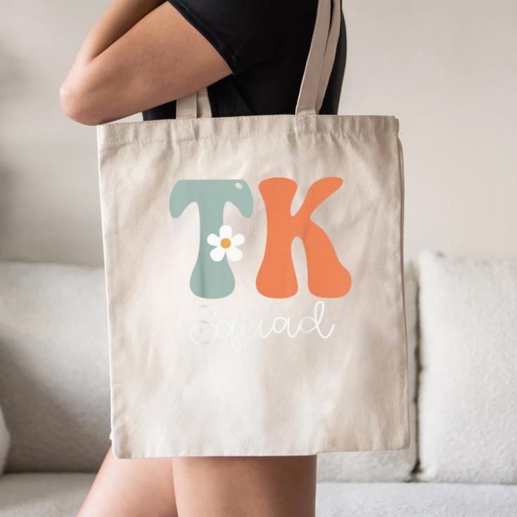 TK Squad Groovy Women Appreciation Day Hello Back To School Canvas Tote Bag