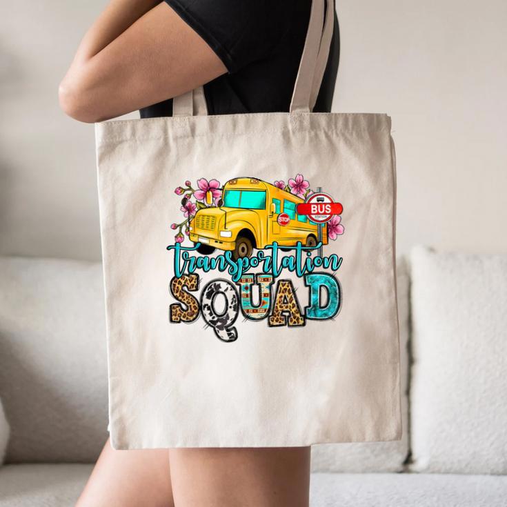 Transportation Squad Bus Driver School Bus Back To School Canvas Tote Bag