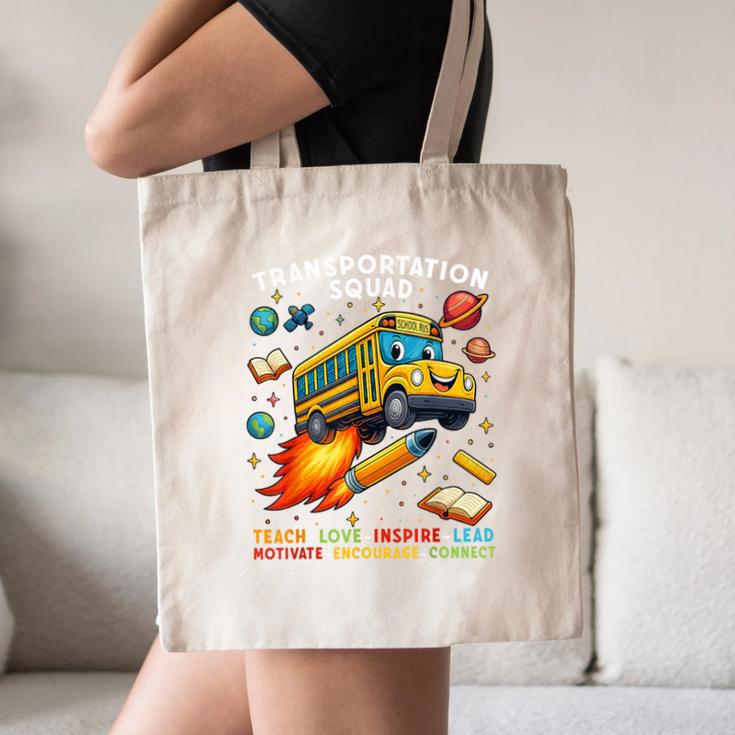 Transportation Squad School Bus Driver Back To School Canvas Tote Bag Transportation Squad School Bus Driver Back To School Canvas Tote Bag