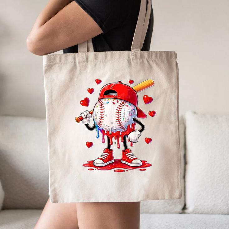 Valentine Baseball Heart Drip Sport Love Valentines Day Boys Canvas Tote Bag Valentine Baseball Heart Drip Sport Love Valentines Day Boys Canvas Tote Bag