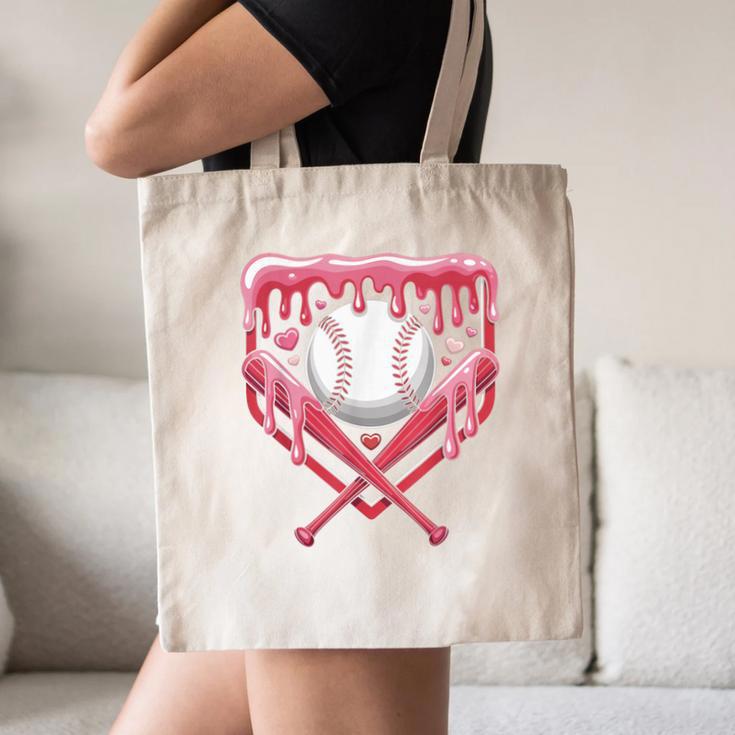 Valentines Baseball Boys Ice Cream Drip Heart Youth Kids Canvas Tote Bag