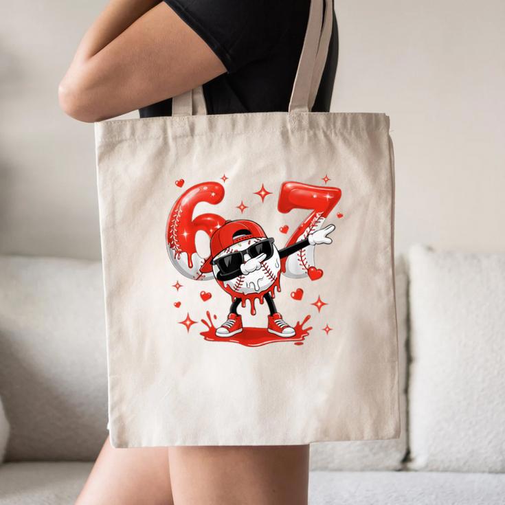 Valentines Day Six Seven Baseball 6 7 Meme Dab Heart Boys Canvas Tote Bag