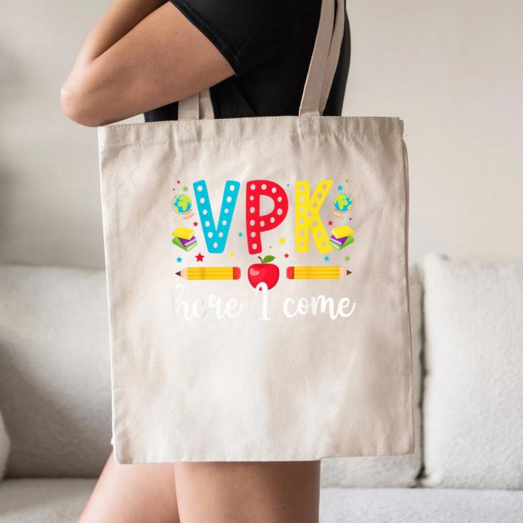 VPK Here I Come VPK Back To School VPK First Day Of VPK Canvas Tote Bag VPK Here I Come VPK Back To School VPK First Day Of VPK Canvas Tote Bag