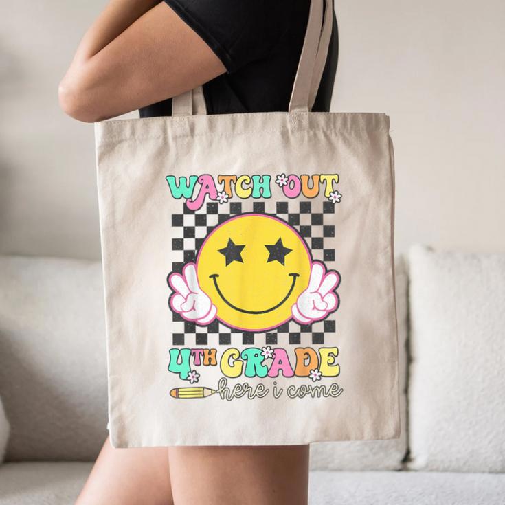 Watch Out 4th Grade Here I Come Back To School Fourth Grade Canvas Tote Bag