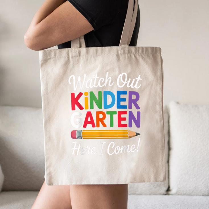 Watch Out Kindergarten Here I Come Back To School Kids Canvas Tote Bag Watch Out Kindergarten Here I Come Back To School Kids Canvas Tote Bag