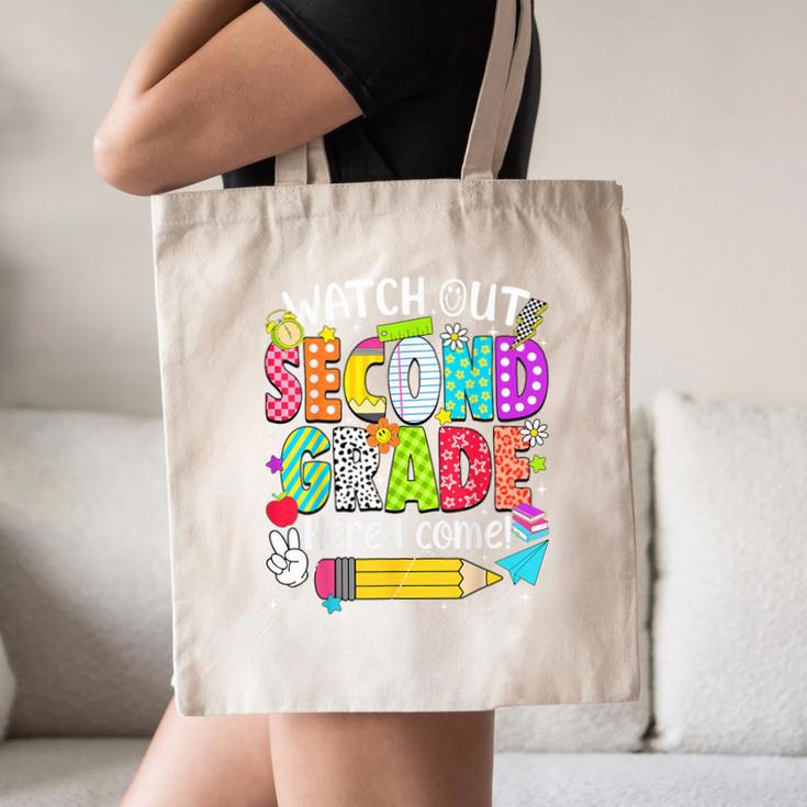 Watch Out Second Grade Here I Come Back To School Boys Girls Canvas Tote Bag