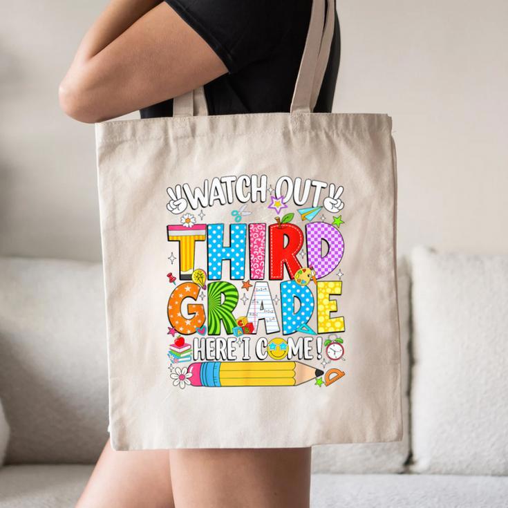 Watch Out Third Grade Here I Come Back To School Girls Kids Canvas Tote Bag Watch Out Third Grade Here I Come Back To School Girls Kids Canvas Tote Bag