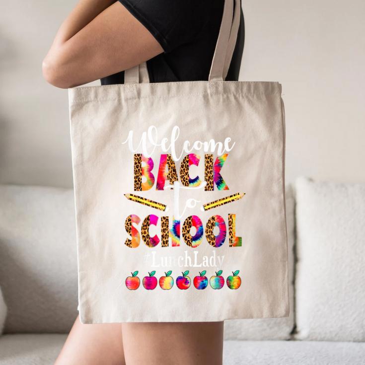 Welcome Back To School Lunch Lady Leopard On First Day Of School Canvas Tote Bag Welcome Back To School Lunch Lady Leopard On First Day Of School Canvas Tote Bag