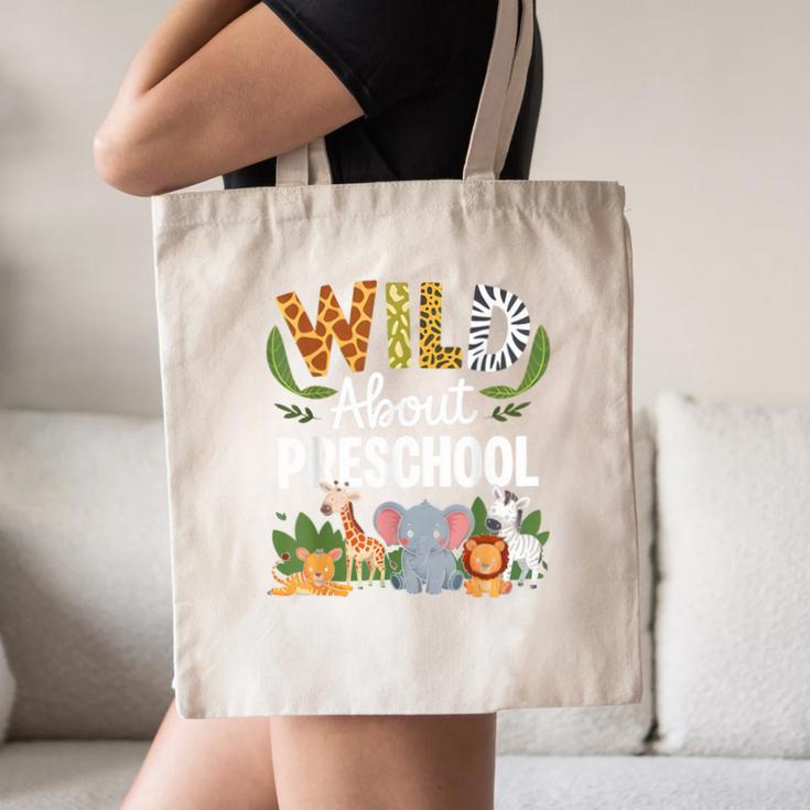 Wild About Preschool Back To School Jungle Theme Classroom Canvas Tote Bag Wild About Preschool Back To School Jungle Theme Classroom Canvas Tote Bag