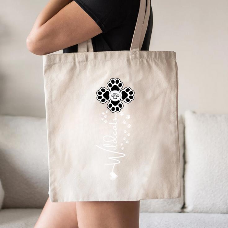 Wildcats Flower Sports Fan Team Spirit Mascot Back To School Canvas Tote Bag Wildcats Flower Sports Fan Team Spirit Mascot Back To School Canvas Tote Bag