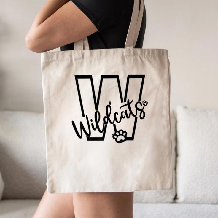 Wildcats School Sports Fan Team Spirit Mascot Back To School Canvas Tote Bag Wildcats School Sports Fan Team Spirit Mascot Back To School Canvas Tote Bag