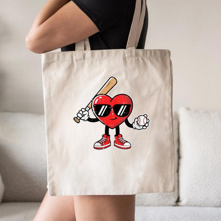 Women's Valentines Day Heart Baseball Player Sports Boys Kids Men Canvas Tote Bag Women's Valentines Day Heart Baseball Player Sports Boys Kids Men Canvas Tote Bag