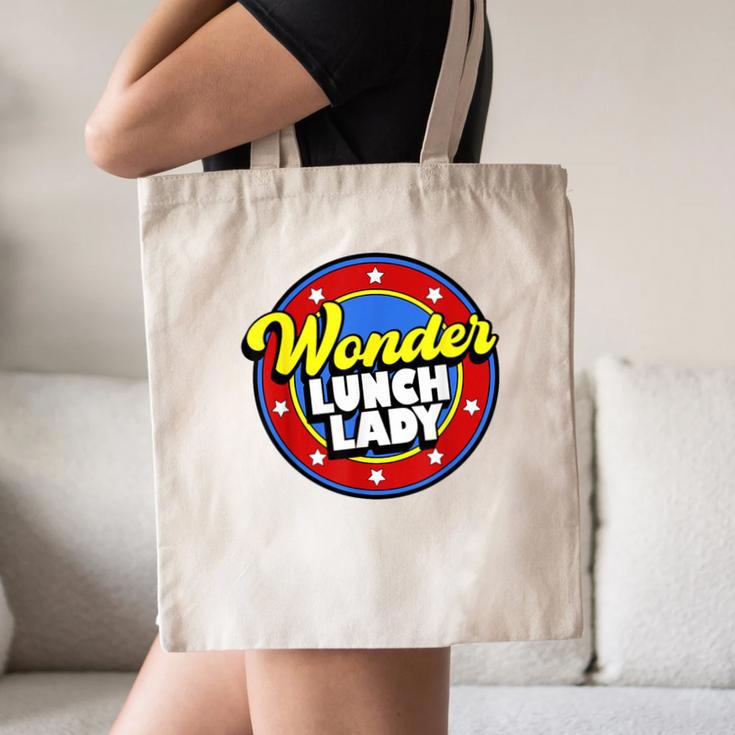 Wonder Lunch Lady Super Woman Power Superhero Back To School Canvas Tote Bag