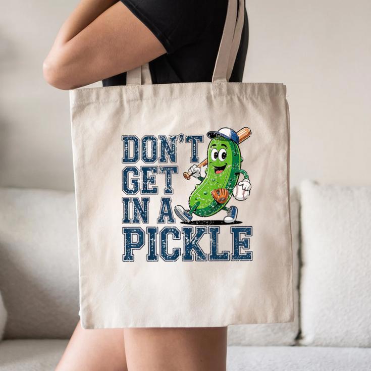 Youth Baseball Catcher Humor Don’t Get In A Pickle Canvas Tote Bag Youth Baseball Catcher Humor Don’t Get In A Pickle Canvas Tote Bag
