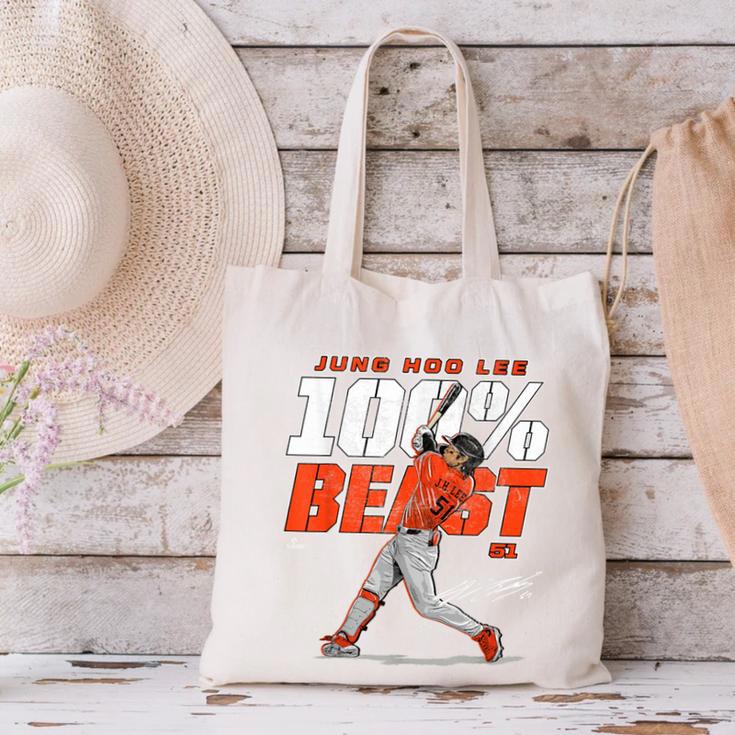 100 Beast Jung Hoo Lee San Francisco Baseball MLBPA Canvas Tote Bag 100 Beast Jung Hoo Lee San Francisco Baseball MLBPA Canvas Tote Bag