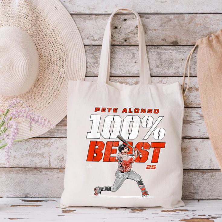 100 Beast Pete Alonso Baltimore Baseball MLBPA Canvas Tote Bag