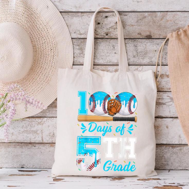 100 Days Of 5th Grade Baseball 100th Day Of School Boys Kids Canvas Tote Bag