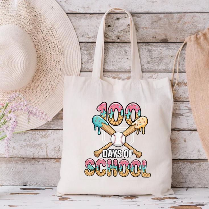 100 Days Of School Baseball 100th Day Of School Canvas Tote Bag 100 Days Of School Baseball 100th Day Of School Canvas Tote Bag