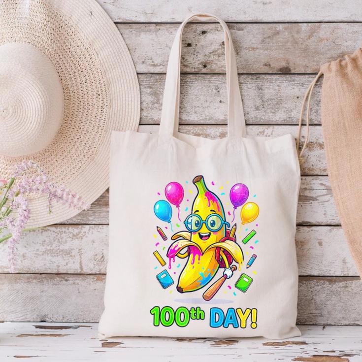 100th Day Of School Banana Baseball Drip For Kids Youth Girl Canvas Tote Bag 100th Day Of School Banana Baseball Drip For Kids Youth Girl Canvas Tote Bag