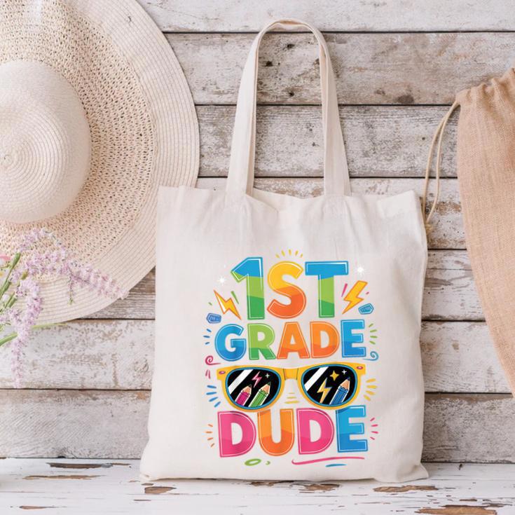 1st Grade Dude Shirt First Grade Boys Girl Back To School Canvas Tote Bag 1st Grade Dude Shirt First Grade Boys Girl Back To School Canvas Tote Bag