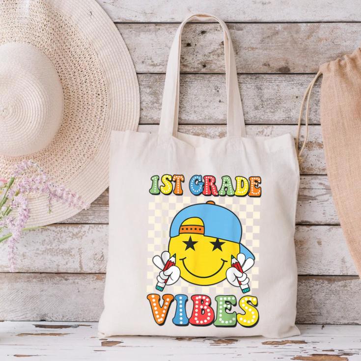 1st Grade Vibes Kids Back To School Class First Grade Boys Canvas Tote Bag 1st Grade Vibes Kids Back To School Class First Grade Boys Canvas Tote Bag