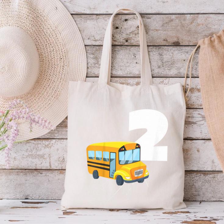 2nd Birthday School Bus Kids Back To School Themes Party Canvas Tote Bag 2nd Birthday School Bus Kids Back To School Themes Party Canvas Tote Bag