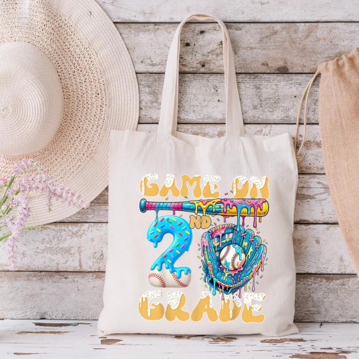 2nd Grade Back To School Baseball Drip Ice Cream Game On Canvas Tote Bag 2nd Grade Back To School Baseball Drip Ice Cream Game On Canvas Tote Bag