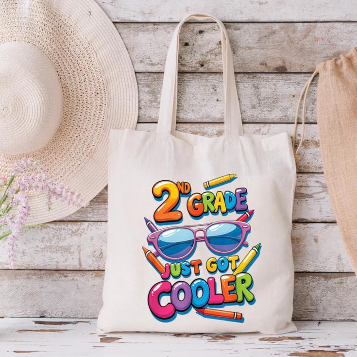 2nd Grade Just Got Cooler Shirt Back To School Kids Canvas Tote Bag
