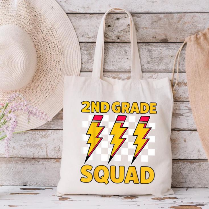 2nd Grade Lightning Bolt Second Grade Squad Back To School Canvas Tote Bag 2nd Grade Lightning Bolt Second Grade Squad Back To School Canvas Tote Bag