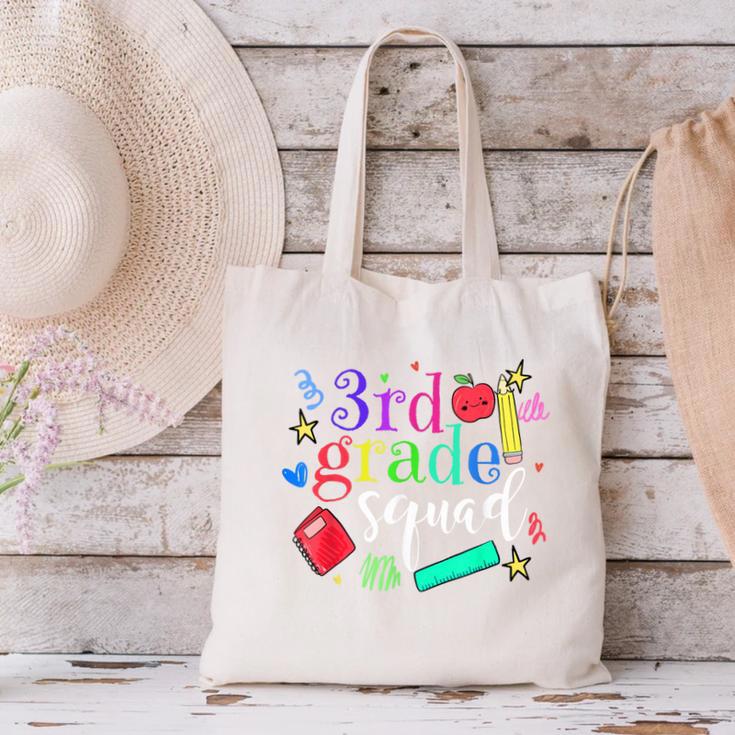 3rd Grade Squad Back To School Team Third Grade Canvas Tote Bag 3rd Grade Squad Back To School Team Third Grade Canvas Tote Bag