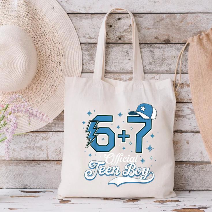 6 7 Meme Official Teenager 13th Birthday Baseball Boy Canvas Tote Bag
