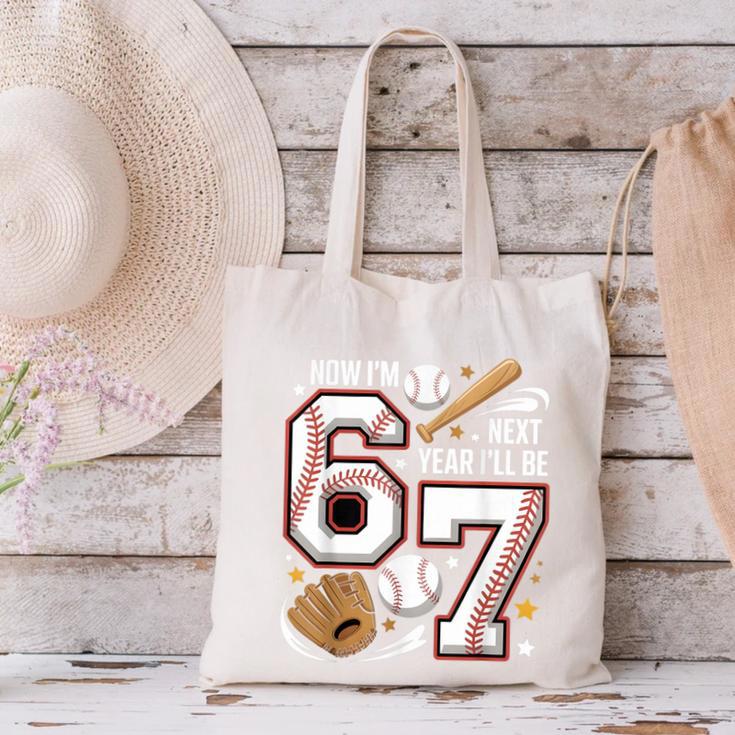 6 Year Old Birthday 67 Trend Baseball Now I’m 6 Next Year 7 Canvas Tote Bag