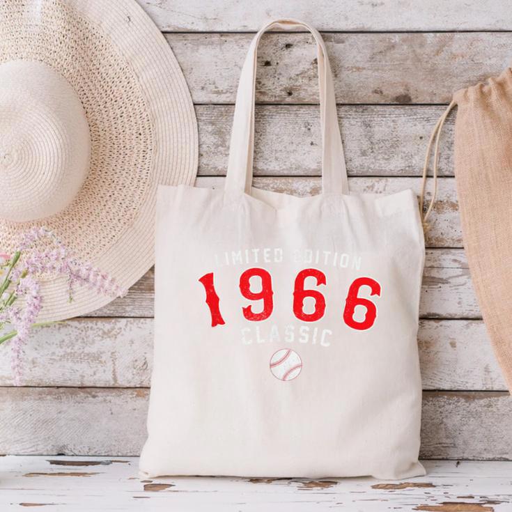 60 Year Old 1966 Classic Baseball 60th Birthday Canvas Tote Bag