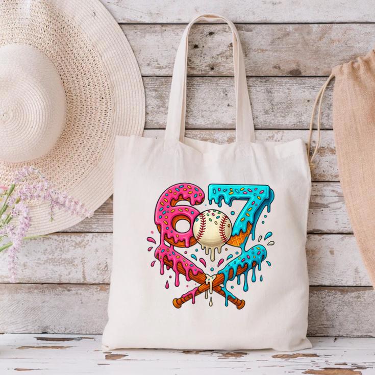 67 Ice Cream Drip Baseball Meme – Six Seven Gen Alpha Canvas Tote Bag 67 Ice Cream Drip Baseball Meme – Six Seven Gen Alpha Canvas Tote Bag