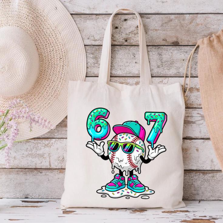 67 Meme Six Seven 6 7 Meme Baseball Drip Canvas Tote Bag 67 Meme Six Seven 6 7 Meme Baseball Drip Canvas Tote Bag