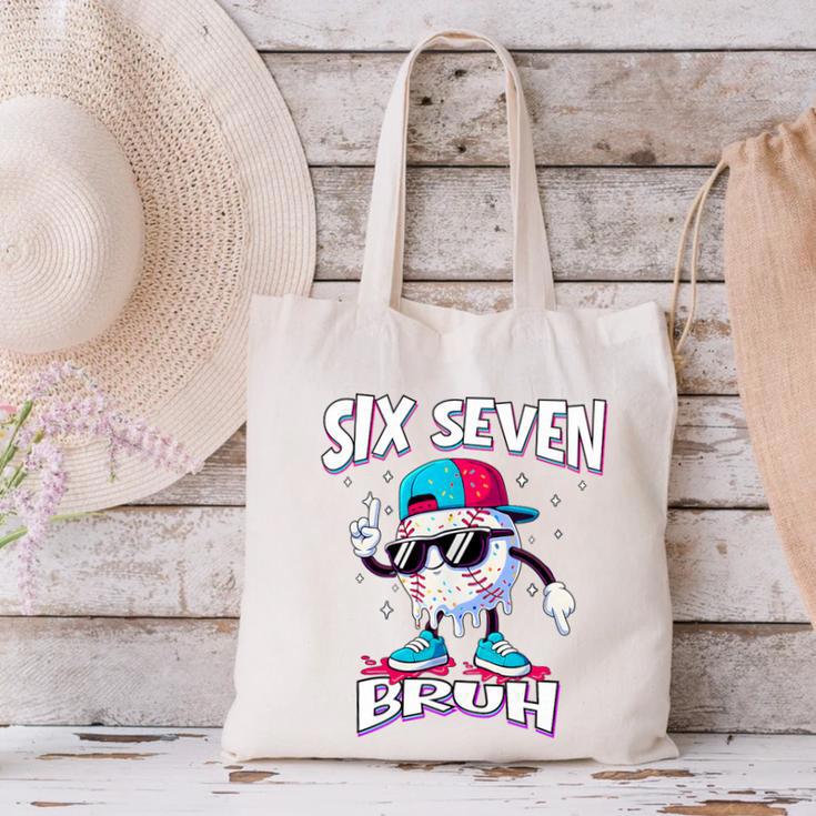 67 Meme Six Seven Baseball Ice Cream Drip Girls Boys Premium Tri-Blend Canvas Tote Bag