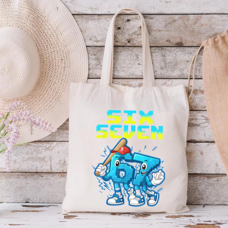67 Six Seven 6-7 Italian Brainrot Kids Baseball Meme Canvas Tote Bag
