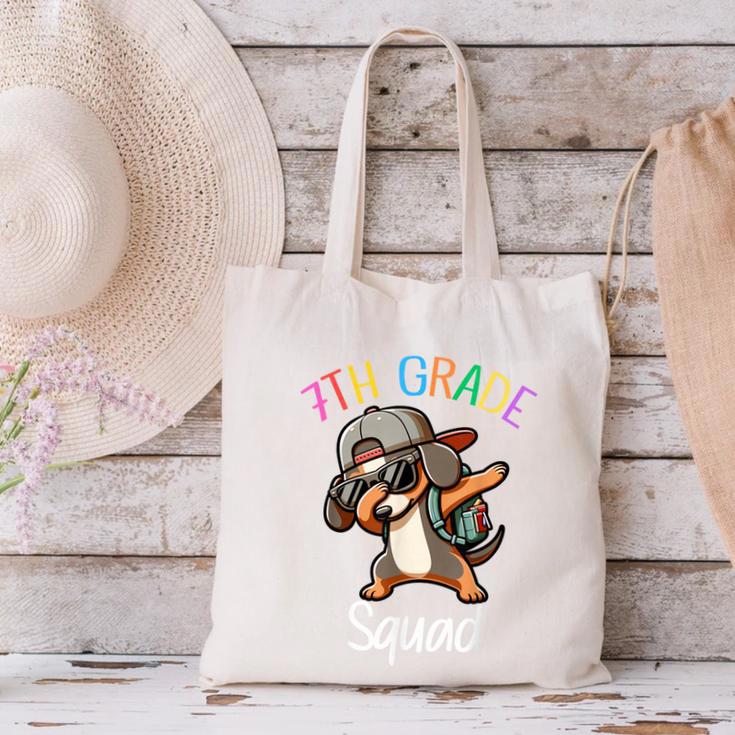 7th Grade Squad Dachshund Dabbing Kids Back To School Canvas Tote Bag 7th Grade Squad Dachshund Dabbing Kids Back To School Canvas Tote Bag
