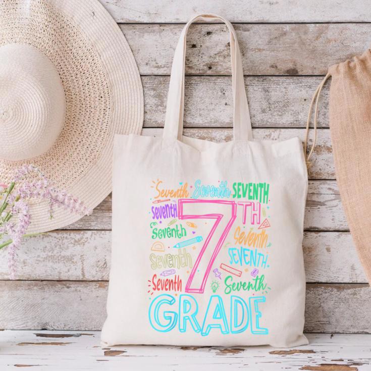 7th Grade Typography Team Seventh Grade Back To School Kids Canvas Tote Bag 7th Grade Typography Team Seventh Grade Back To School Kids Canvas Tote Bag