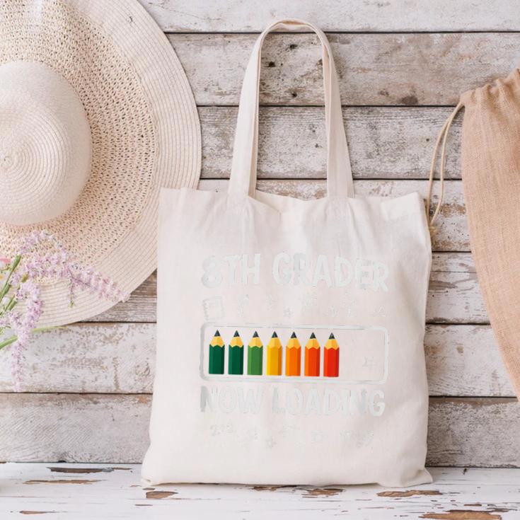 8th Grader Now Loading 8th Grade Back To School T-Shirt Canvas Tote Bag 8th Grader Now Loading 8th Grade Back To School T-Shirt Canvas Tote Bag