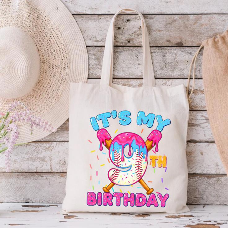 9th Birthday Baseball 9 Year Old Ice Cream Drip Boy Baseball Premium Tri-Blend Canvas Tote Bag 9th Birthday Baseball 9 Year Old Ice Cream Drip Boy Baseball Premium Tri-Blend Canvas Tote Bag