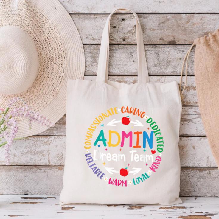 Admin Dream Team Back To School Front Office Employees Staff Canvas Tote Bag Admin Dream Team Back To School Front Office Employees Staff Canvas Tote Bag